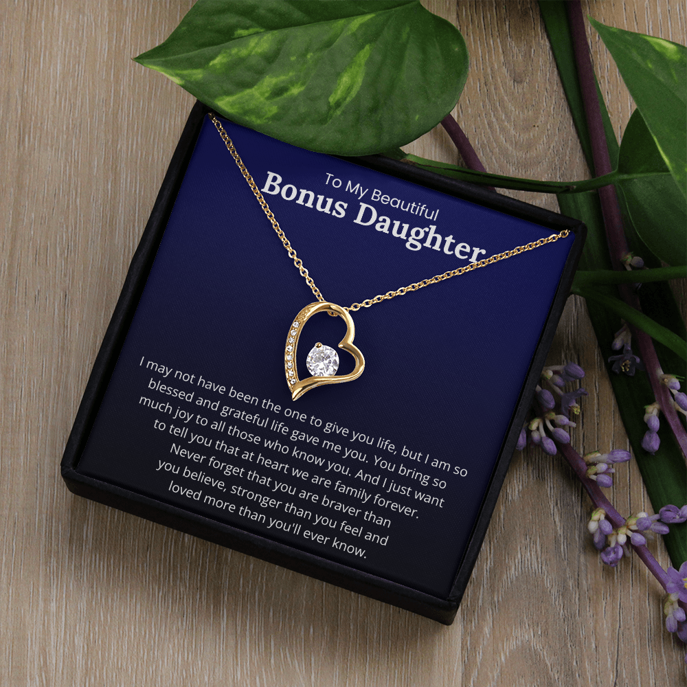 Bonus Daughter Necklace Loving Gift