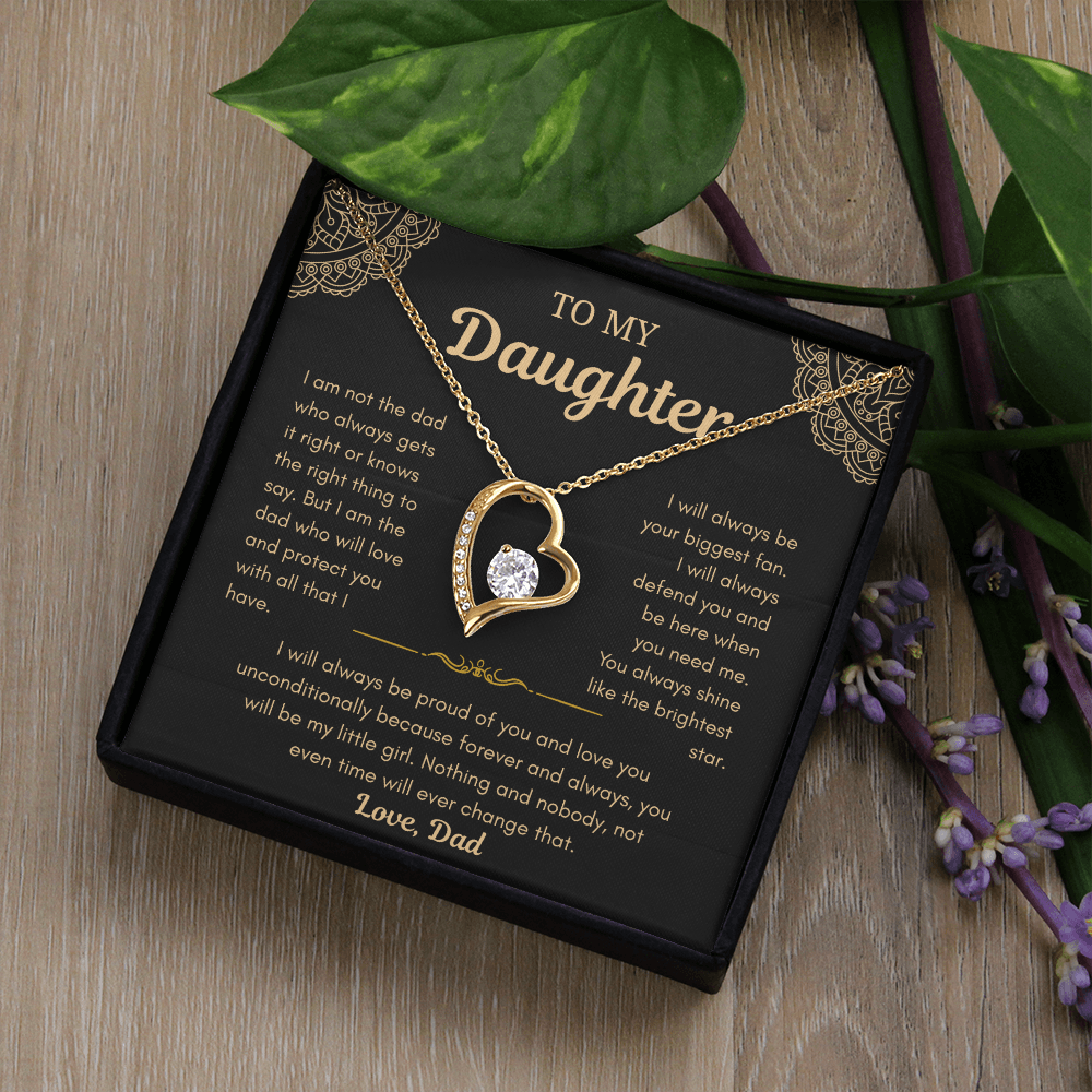 Dad To Daughter Love Necklace Gifts