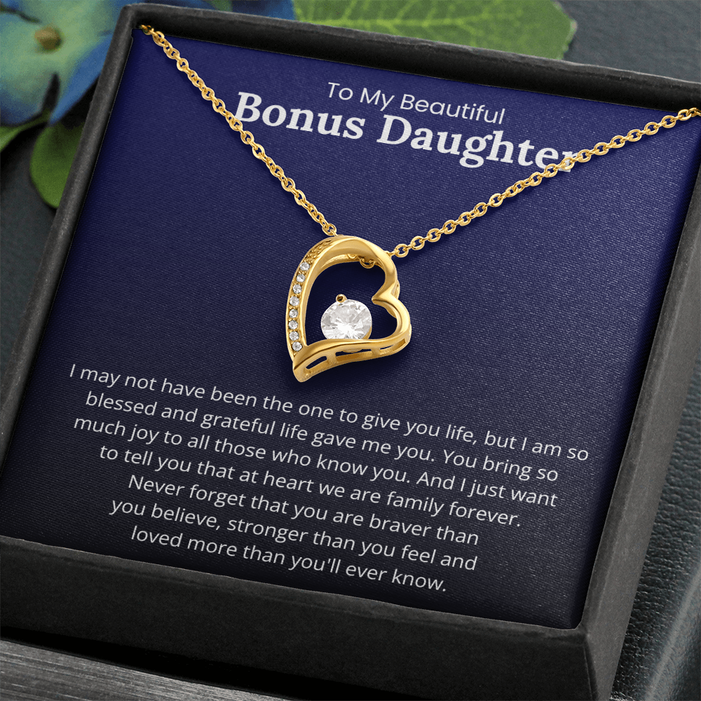 Bonus Daughter Necklace Loving Gift