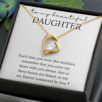Daughter Heart Linked Necklace Gift