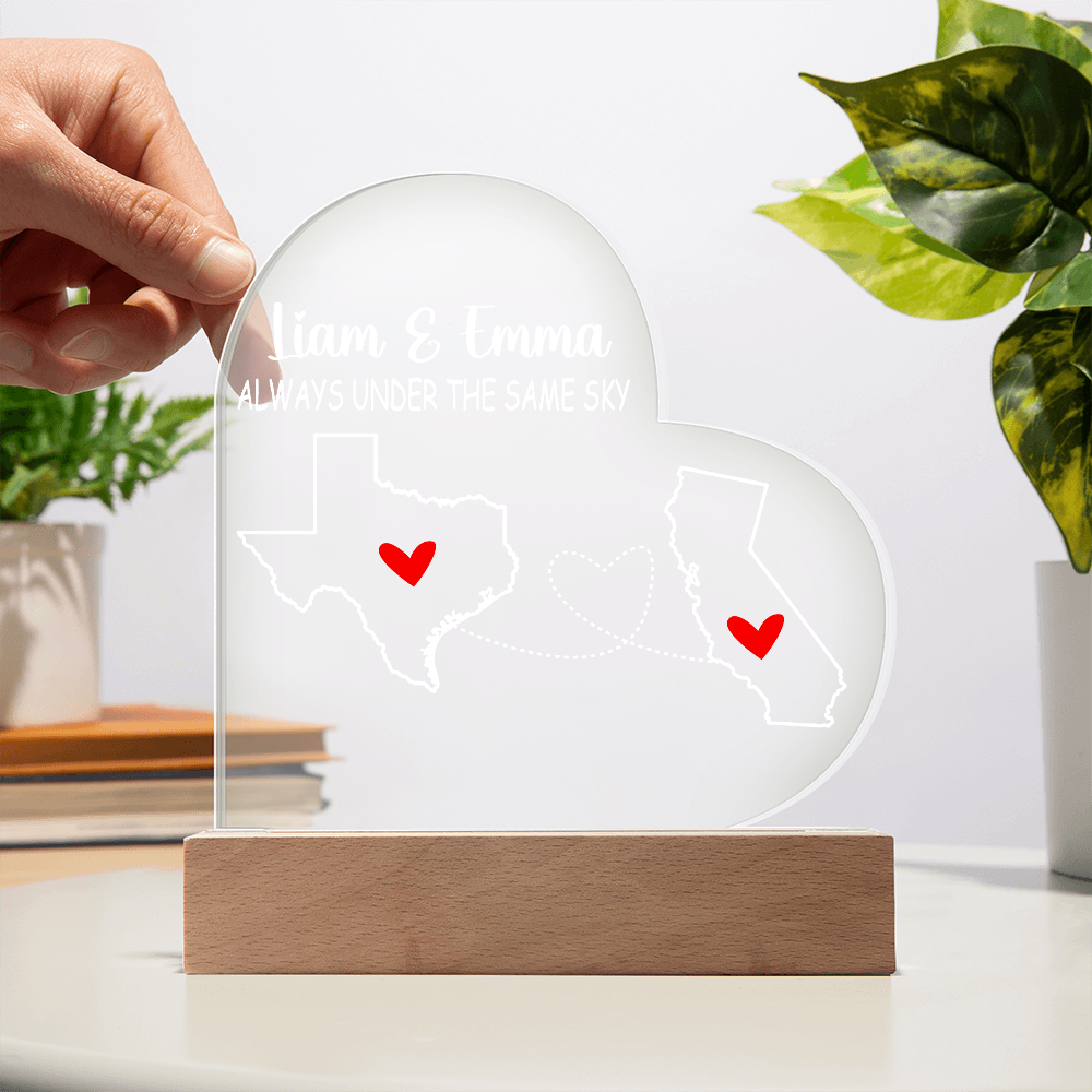 Personalized Acrylic Heart Plaque Gift