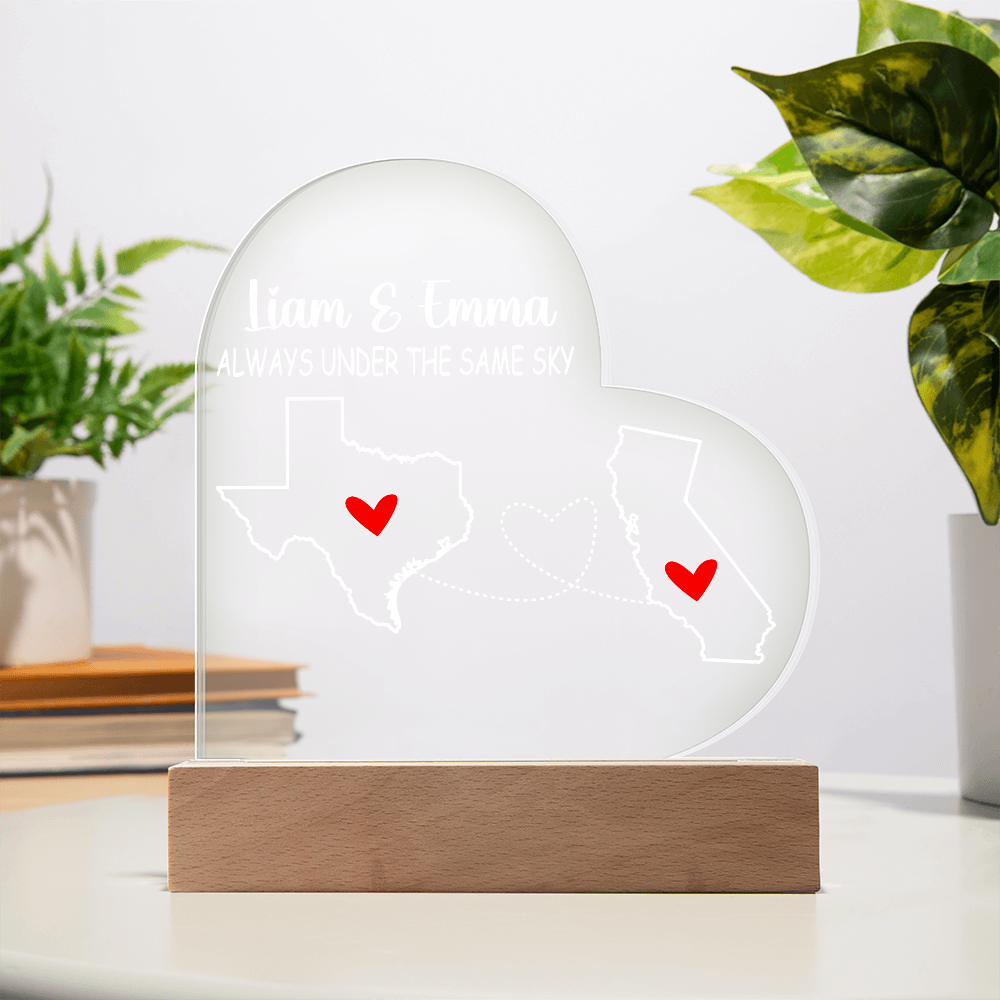 Personalized Acrylic Heart Plaque Gift