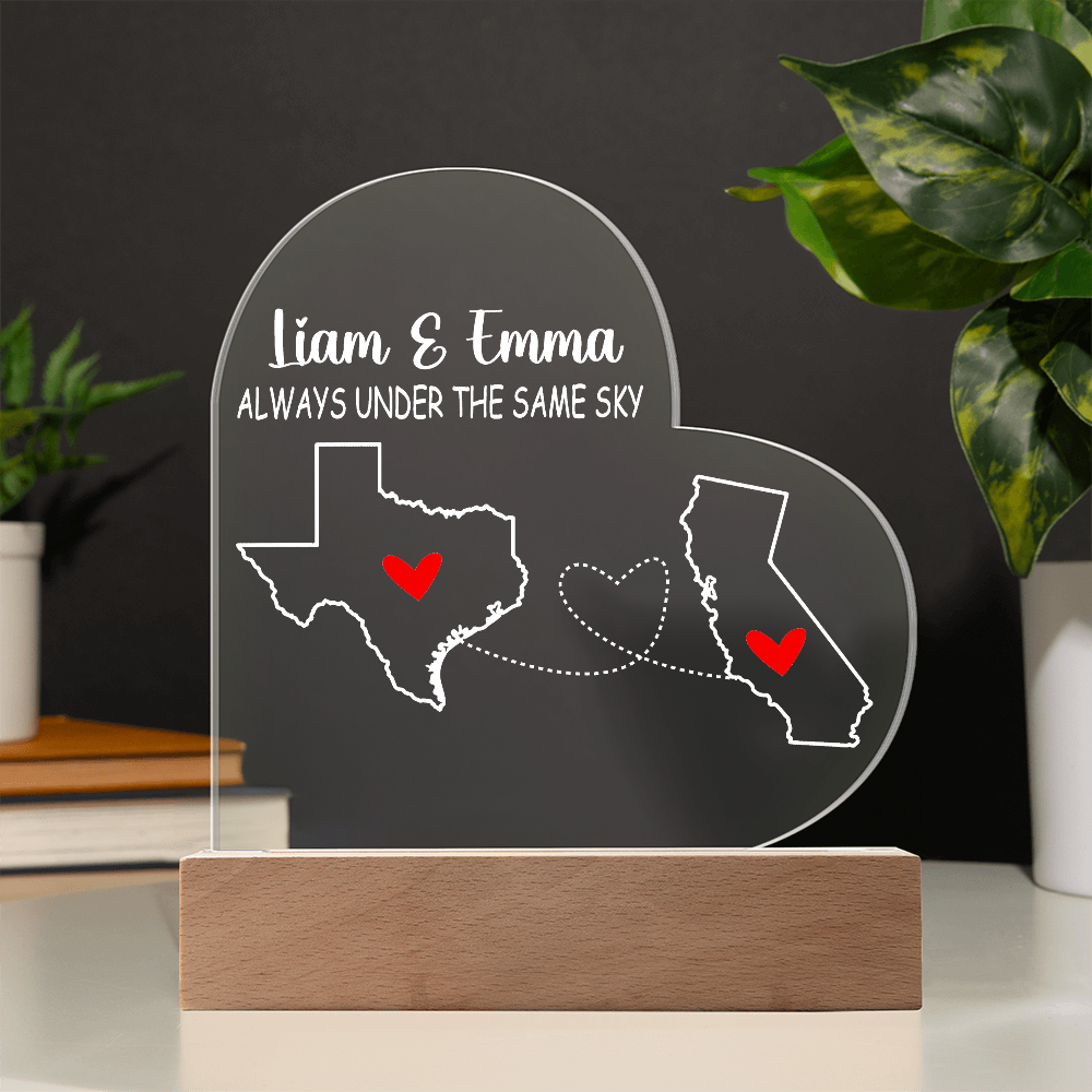 Personalized Acrylic Heart Plaque Gift