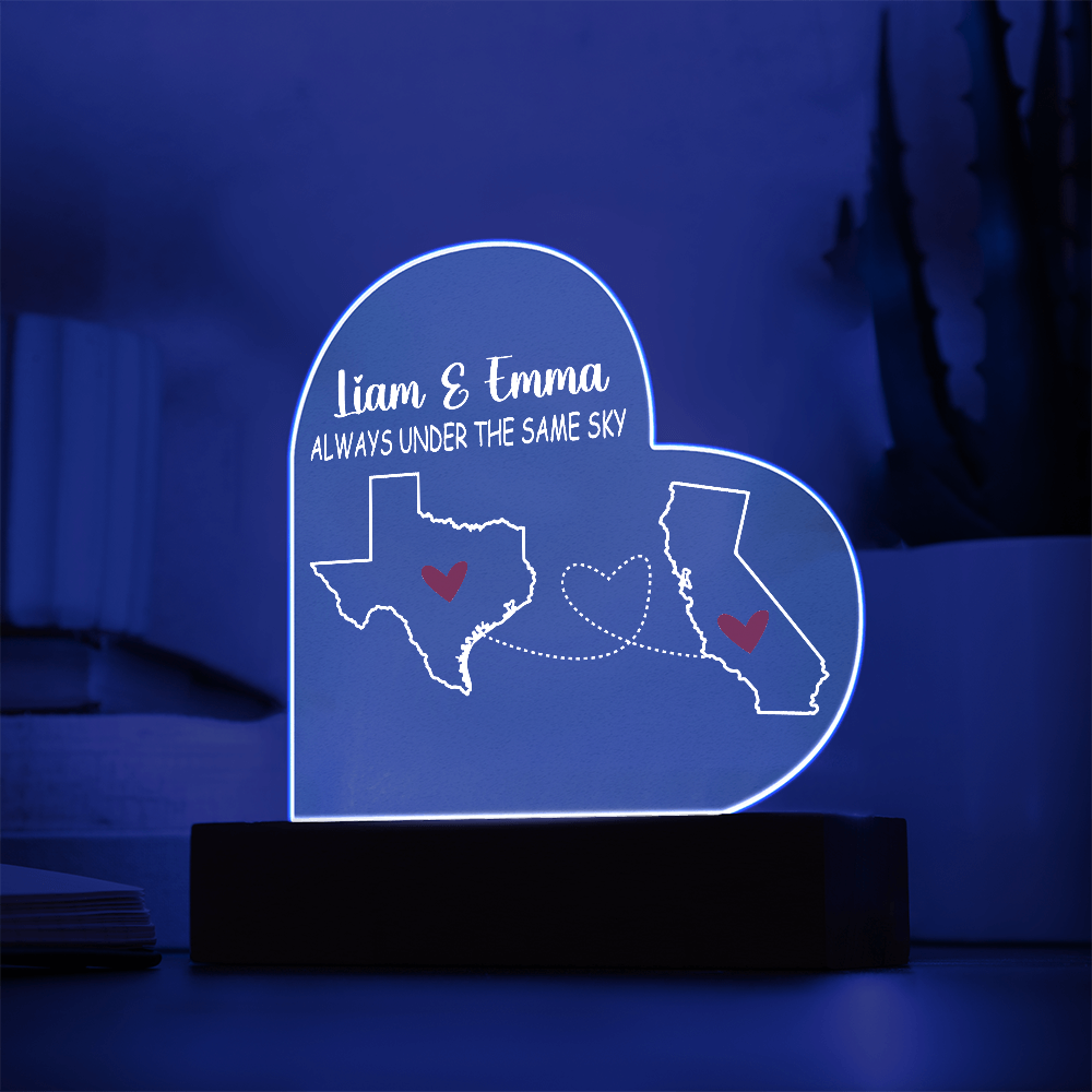 Personalized Acrylic Heart Plaque Gift